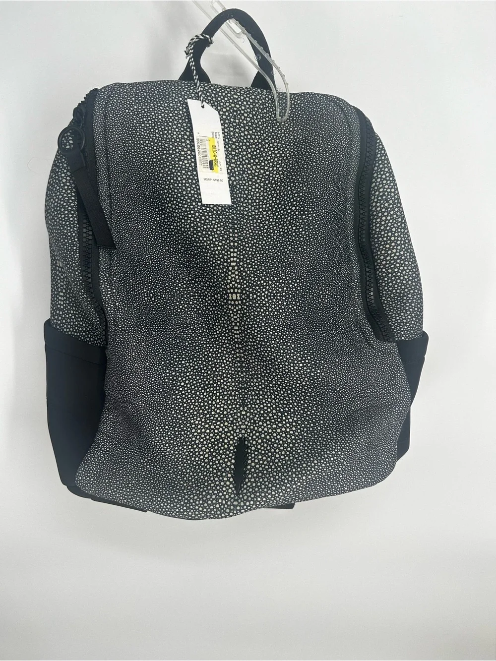 THACKER New York Black Unique Neoprene Book Backpack - New With Tags